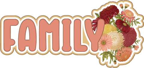 Family - Scrapbook Page Title Sticker