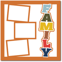 Family - Printed Premade Scrapbook Page 12x12 Layout