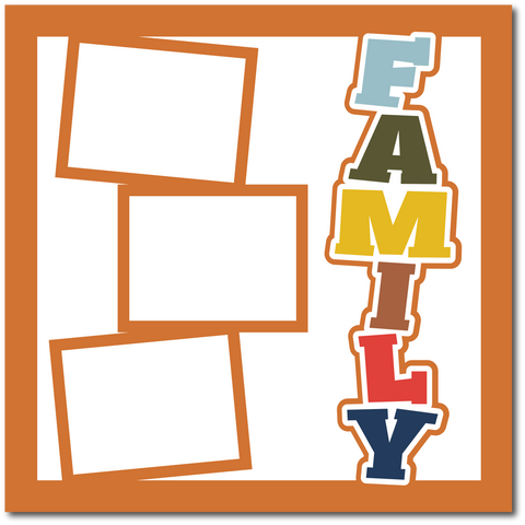 Family - Printed Premade Scrapbook Page 12x12 Layout