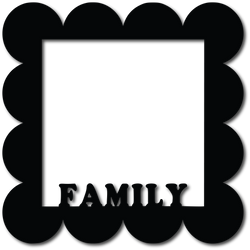 Family - Scallop - Scrapbook Overlay - Digital Cut File - SVG - INSTANT DOWNLOAD