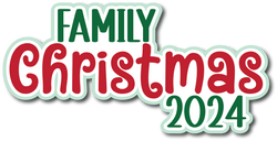 Family Christmas 2024 - Scrapbook Page Title Die Cut