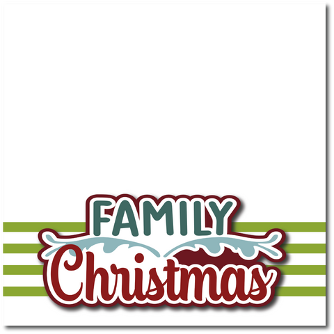 Family Christmas - Printed Premade Scrapbook Page 12x12 Layout