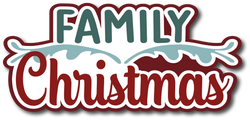 Family Christmas - Scrapbook Page Title Die Cut