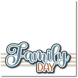 Family Day - Printed Premade Scrapbook Page 12x12 Layout