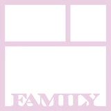 Family - Frames - Scrapbook Page Overlay Die Cut - Choose a Color