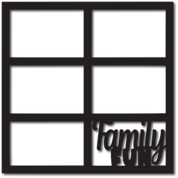Family Fun - 6 Frames - Scrapbook Overlay - Digital Cut File - SVG - INSTANT DOWNLOAD