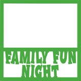 Family Fun Night - Scrapbook Page Overlay Die Cut - Choose a Color