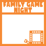 Family Game Night - Scrapbook Page Overlay Die Cut - Choose a Color