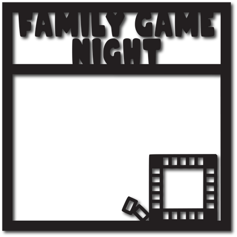 Family Game Night - Scrapbook Overlay - Digital Cut File - SVG - INSTANT DOWNLOAD