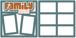 Family Matters - 2 Frames -  (2) Scrapbook Page Layered Overlay Kit