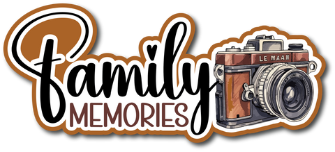 Family Memories - Scrapbook Page Title Sticker