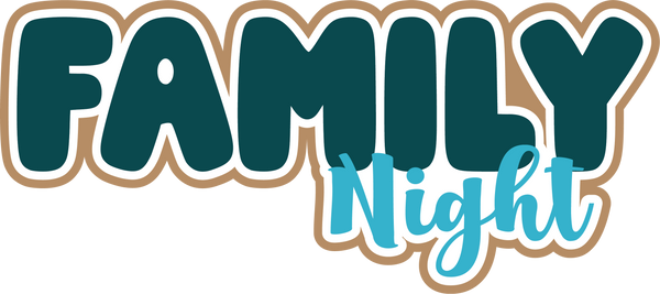 Family Night - Scrapbook Page Title Sticker