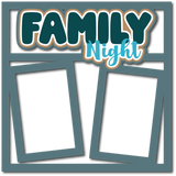 Family Night - 2 Frames - Scrapbook Page Layered Overlay Kit