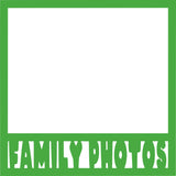 Family Photos - Scrapbook Page Overlay Die Cut - Choose a Color