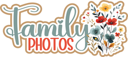 Family Photos - Scrapbook Page Title Die Cut