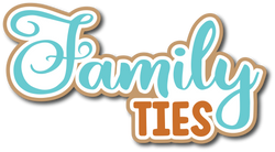 Family Ties - Scrapbook Page Title Sticker