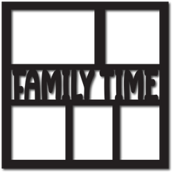 Family Time - 5 Frames - Scrapbook Overlay - Digital Cut File - SVG - INSTANT DOWNLOAD