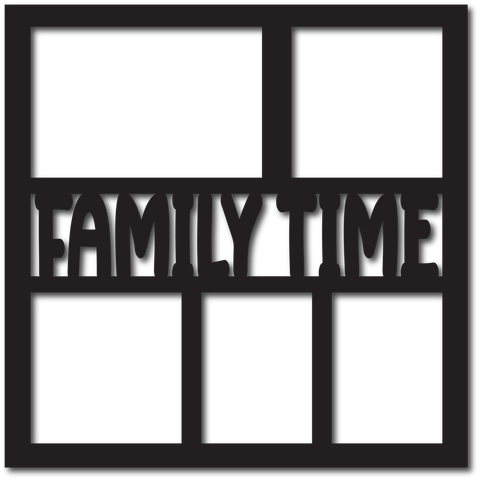 Family Time - 5 Frames - Scrapbook Overlay - Digital Cut File - SVG - INSTANT DOWNLOAD