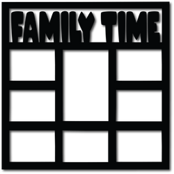 Family Time - 8 Frames - Scrapbook Overlay - Digital Cut File - SVG - INSTANT DOWNLOAD