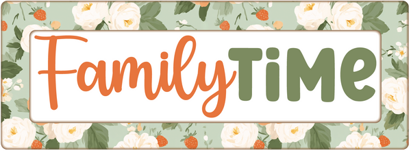 Family Time - Scrapbook Page Title Sticker