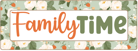 Family Time - Scrapbook Page Title Sticker