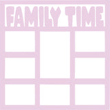 Family Time - 8 Frames - Scrapbook Page Overlay Die Cut - Choose a Color