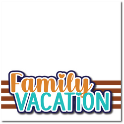 Family Vacation - Printed Premade Scrapbook Page 12x12 Layout