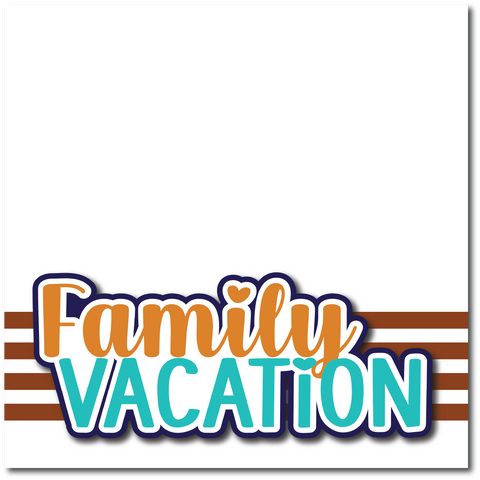 Family Vacation - Printed Premade Scrapbook Page 12x12 Layout