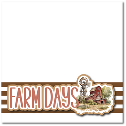 Farm Days - Printed Premade Scrapbook Page 12x12 Layout