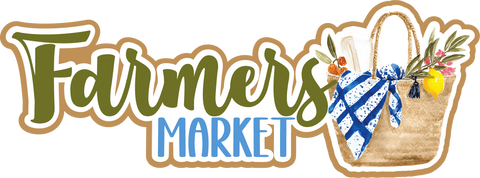 Farmers Market - Scrapbook Page Title Die Cut