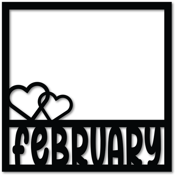 February - Scrapbook Overlay - Digital Cut File - SVG - INSTANT DOWNLOAD