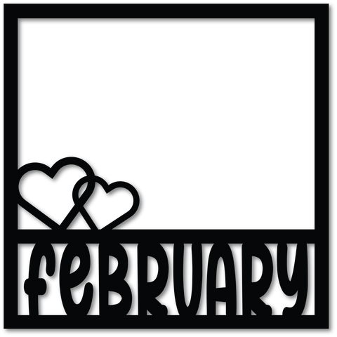 February - Scrapbook Overlay - Digital Cut File - SVG - INSTANT DOWNLOAD
