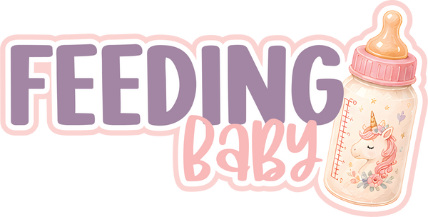 Feeding Baby - Scrapbook Page Title Sticker