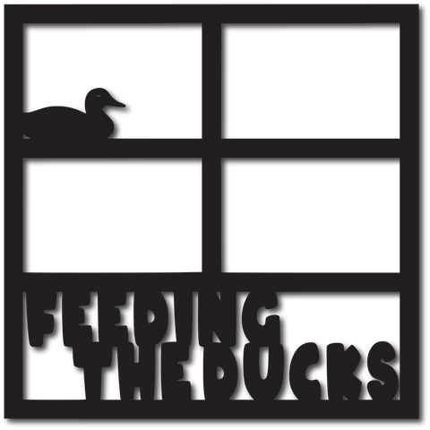 Feeding the Ducks - 4 Frames - Scrapbook Overlay - Digital Cut File - SVG - INSTANT DOWNLOAD