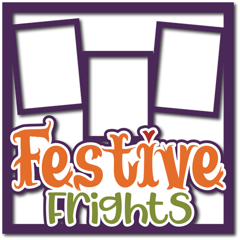 Festive Frights - 3 Frames - Layered Overlay - Digital Cut File - SVG - INSTANT DOWNLOAD
