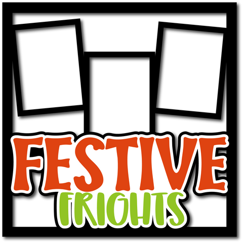 Festive Frights - 3 Frames - Layered Overlay - Digital Cut File - SVG - INSTANT DOWNLOAD