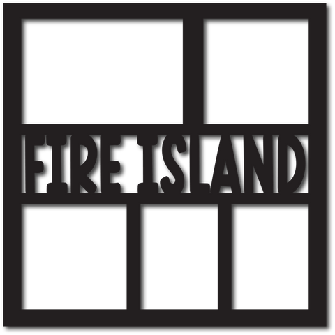 Fire Island - 5 Frames - Scrapbook Overlay - Digital Cut File - SVG - INSTANT DOWNLOAD