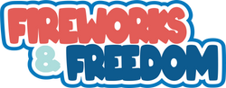 Freedom & Fireworks - Scrapbook Page Title Sticker