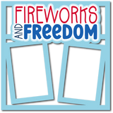 Fireworks and Freedom - 6 Frames - Scrapbook Page Layered Overlay Kit