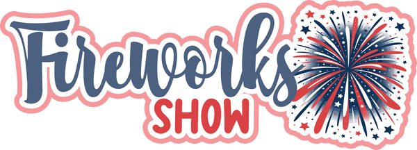 Fireworks Show - Scrapbook Page Title Sticker