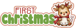 First Christmas - Scrapbook Page Title Sticker
