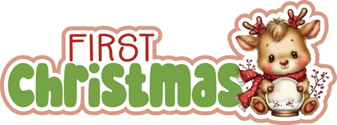 First Christmas - Scrapbook Page Title Die Cut