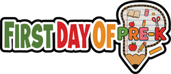 First Day of Pre-K - Scrapbook Page Title Sticker
