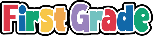 First Grade - Scrapbook Page Title Die Cut