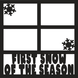 First Snow of the Season - 4 Frames - Scrapbook Page Overlay Die Cut - Choose a Color
