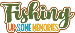 Fishing Up Some Memories - Scrapbook Page Title Die Cut