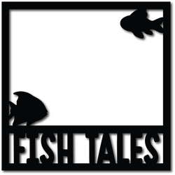 Fish Tales - Scrapbook Overlay - Digital Cut File - SVG - INSTANT DOWNLOAD