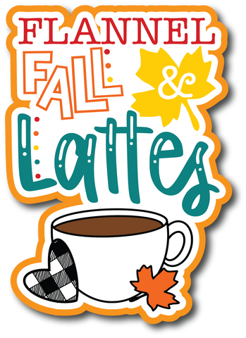 Flannel Fall & Lattes - Scrapbook Page Title Die Cut