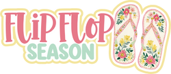Flip Flop Season - Scrapbook Page Title Die Cut