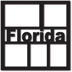 Florida - 5 Frames - Scrapbook Overlay - Digital Cut File - SVG - INSTANT DOWNLOAD